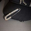 2025 Spring New Fashion Elegant Style Clear Rhinestone Insert Women's Safety Pin