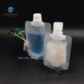 Refillable 60ml Clear Plastic Spout Pouch With Flip Lid in Stock