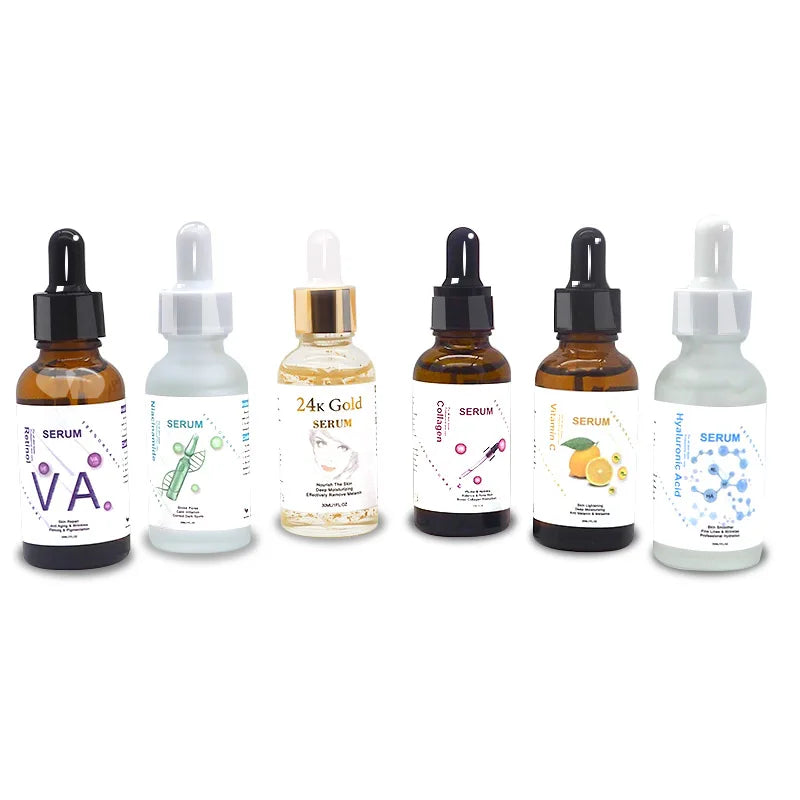 AiXin 30ml Natural Organic Niacinamide 24k Gold Skin Care Whitening Serum Facial Face Serums Collagen  Vitamin C Serum