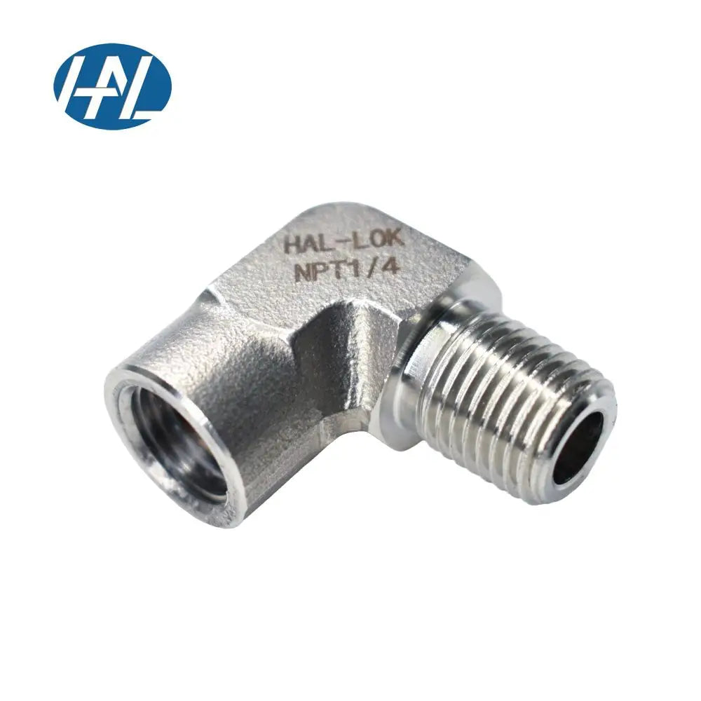 HAL-LOK Forged Polished Stainless Steel High Pressure Class 3000 Chemical Corrosion Resistant Pipe Elbow 1/16" 1 1/2" NPT