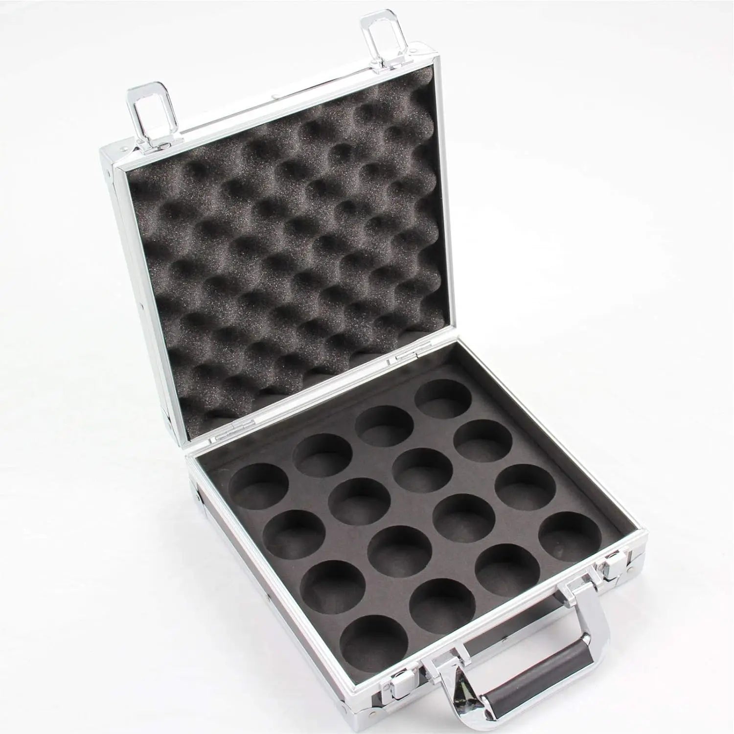 Durable 2\" Aluminum Pool Ball Carrying & Storage Flight Case Customizable OEM and ODM Support Holds 16 X 2 Inch Pool Balls