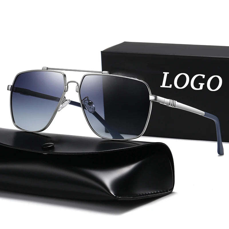 New Arrival Designer Floating Sunglasses for Men Double Bridge Multi-Color Retro Metal Luxury Sports Look White Wholesale