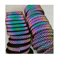 Hi Vis Thickened Iridescent Safety Reflective Pattern Letter logo Coated Ribbon Webbing Tape for Coverall Garment Pet Dog Collar