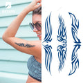 BXTAT Semi Permanent Blue Genipa Juice Tattoos of Totem Astronaut Rose Geometric Deer Shark Eagle Dragon GZ313to318