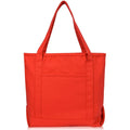 Custom Fashion Cotton Outdoor Shopping Bag Large Canvas Tote Bag With Front Pockets and Zipper