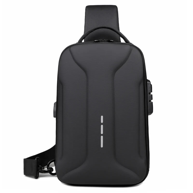 Custom Men's Fashion Chest Bag Luxury Crossbody Sports Shoulder Sling with Zipper Closure Waterproof