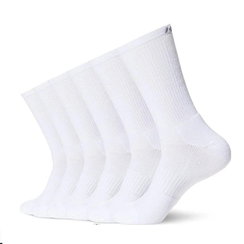 HAK OEM Men's Athletic Crew Socks-Breathable Anti-Slip Spandex/Polyester Custom Logo Digital Printed Socks