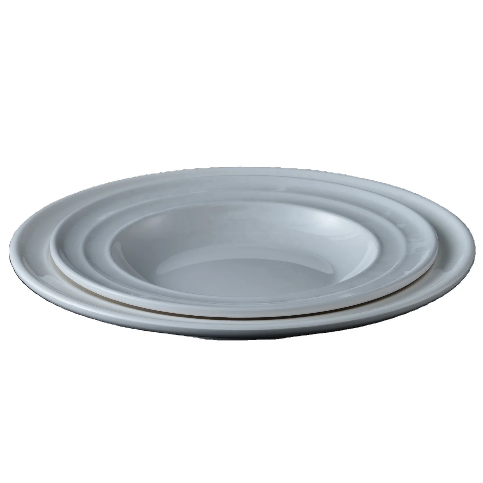 Reusable White Melamine Western Dinner Side Plate Plastic Reusable Plates