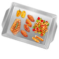 Stainless Steel Pizza Baking Pan Commercial Oven Trays Heat Resistant Easily Cleaned Rectangular Serving Tray Tools