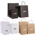 Custom Your Own Logo Gift Shopping Food Take-out Baking Cakes to Pack Paper Bag With Round Twisted Handles