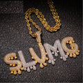 Hip Hop Iced Out Name Necklace Letter Shape Unique Customizable Name Pendent Necklace Design