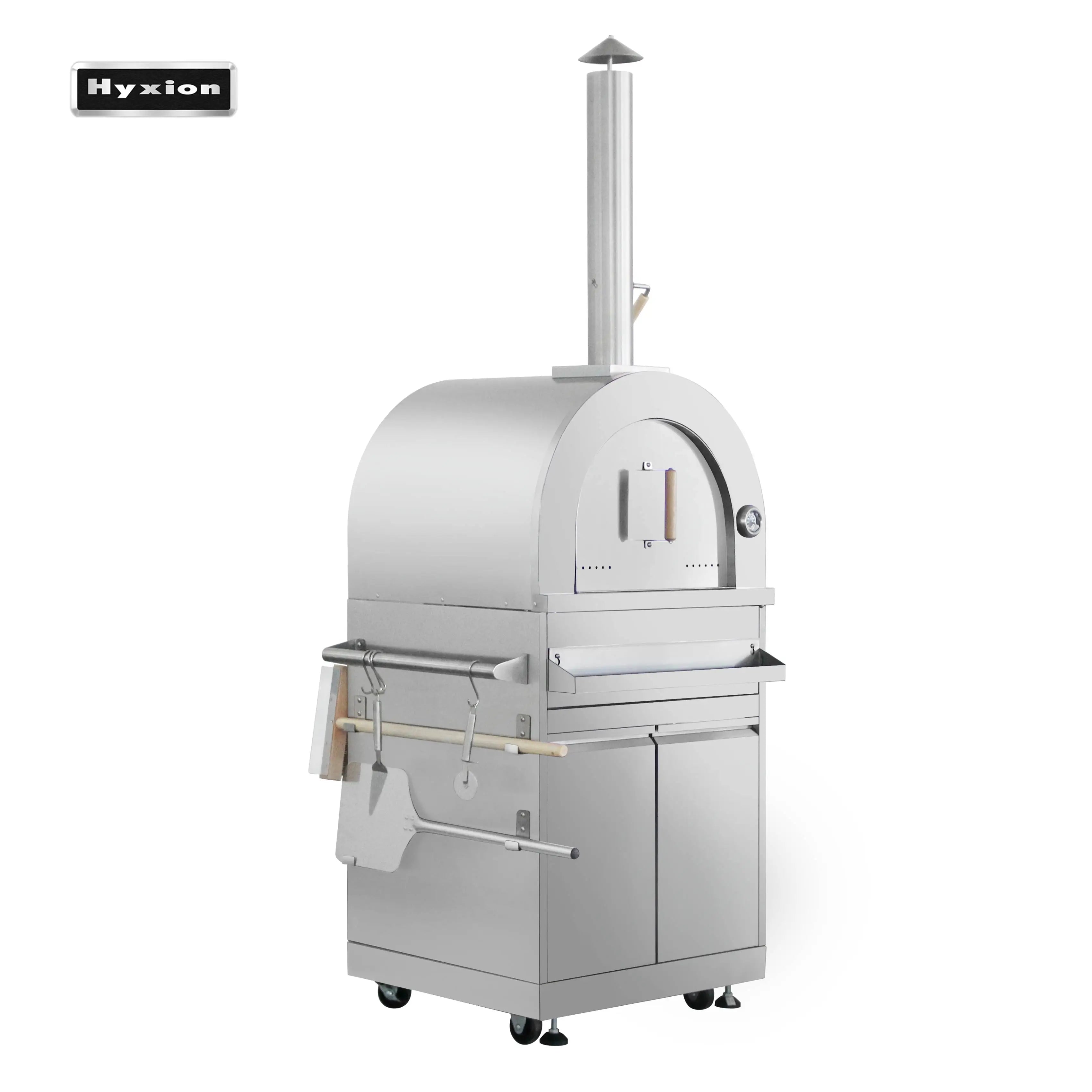 High-Temp Premium Pizza Oven with S304 Cabinet 6.3 Cu ft Storage & Cordierite Stone Base for even Heating