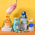 Children's Thermos Water Bottle Safety Lock Thermos 316 Stainless Steel Box Cartoon Wall Art Bullet Vacuum Flasks & Thermoses