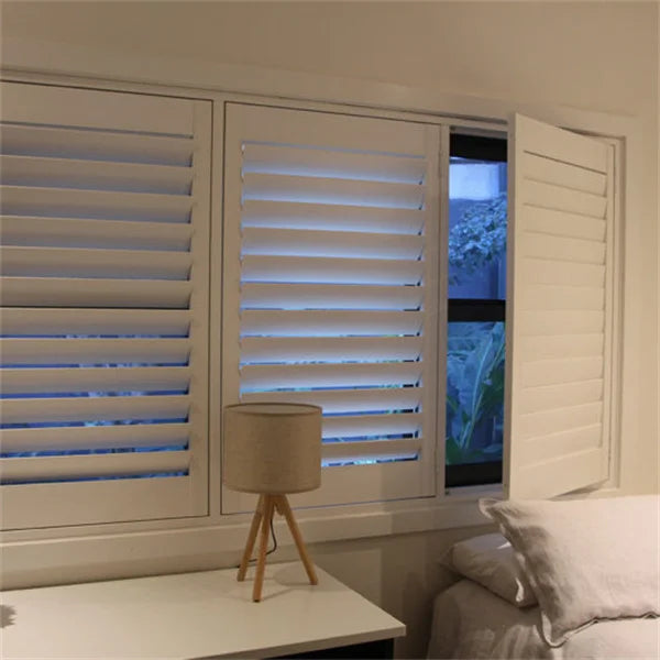 TOMA Good Quality Wooden Plantation Shutters It Can Be Folded and Guide Rail Is Optional