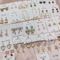 S925 Silver Needle Fashion Light Luxury Earrings Micro Mosaic Stone Sparkling Flash Zircon Pearl Stud Earrings Mix Shipping