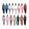 Wholesale Women's Pyjamas Luxury Bridal Long Sleeves and Pants Pijamas for Bride Bridesmaid Wedding Party Silk Satin Pajamas Set