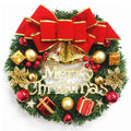 30cm/40cm/50cm/60cm  Christmas Round Red Bow Artificial Flower Santa Claus  Flowers Garland Wreath