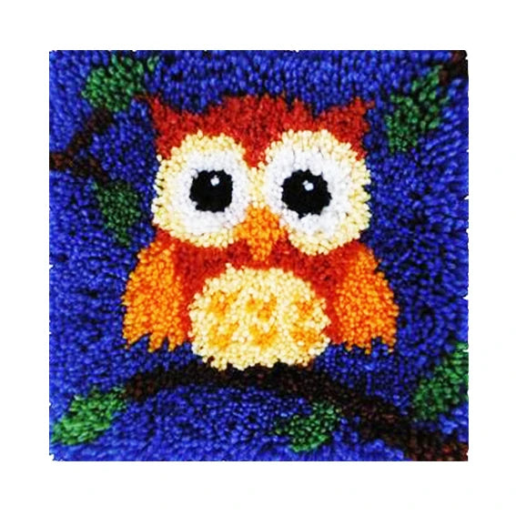 Latch Hook Rug Kits Crocheting Carpet Rug Bird Cushion Mat Crochet Tapestry Sofa Decor
