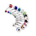 Gaby Double Head Fashion Crystal Mixed Colors Surgical Steel Belly Rings  Navel Jewelry Body Jewelry Sticker