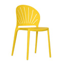 Colorful Executive Yellow Outdoor Chairs for Restaurant Plastic Cafe Comfy Stackable Dining Chair New Stoelen Voor De Eetkamer