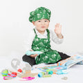 KEFEI Custom Logo Printed Children Painting Baking Aprons with Hats Waterproof Sleeveless Casual Kids Apron for Cooking