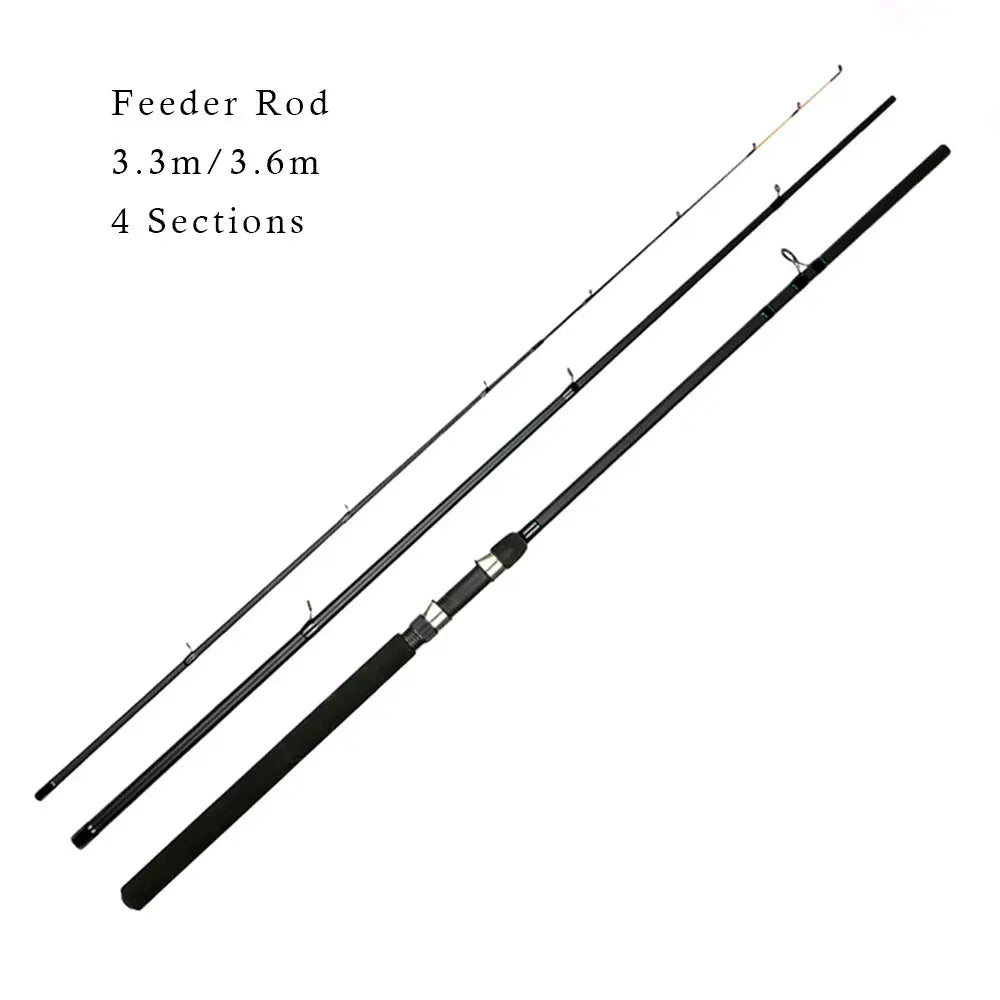 3.6m Feeder Ultra Strong Carbon Coarse Fishing Feeder Rods Hi Carbon Rock Fishing Travel Carp Pole 3.3m Feeder Fishing Rod 330