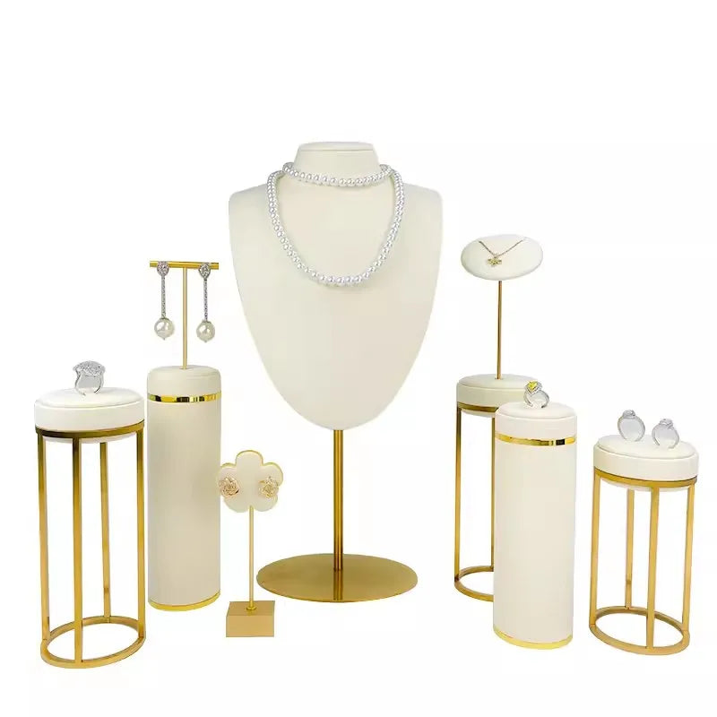 Multipurpose Combination Luxury Custom DIY Bracelet Necklace Ring Earrings Jewelry Display Stand Set