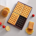 Manjia Silicone Waffle Mold 4 Cavities Rectangular Waffle Making Mold Cake Chocolate Candy Resin  Cake Tools Moulds