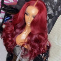 Wholesale Burgundy 99J Body Wave 13x4 Lace Front Wigs 4x4 5x5 HD Lace Closure Short Straight Style for Black Women Human Hair