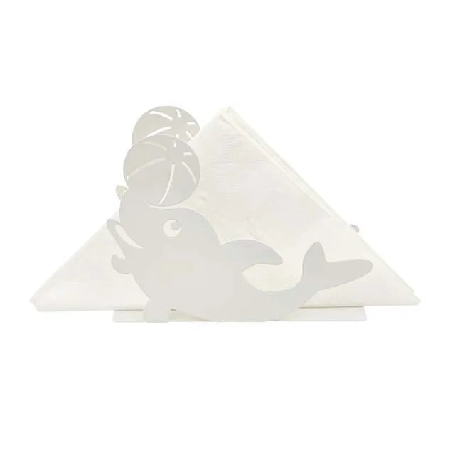 Factory Direct Sales Customized Color Metal Dolphin Cartoon Styles Tabletop Napkin Holder for Children's Restaurant