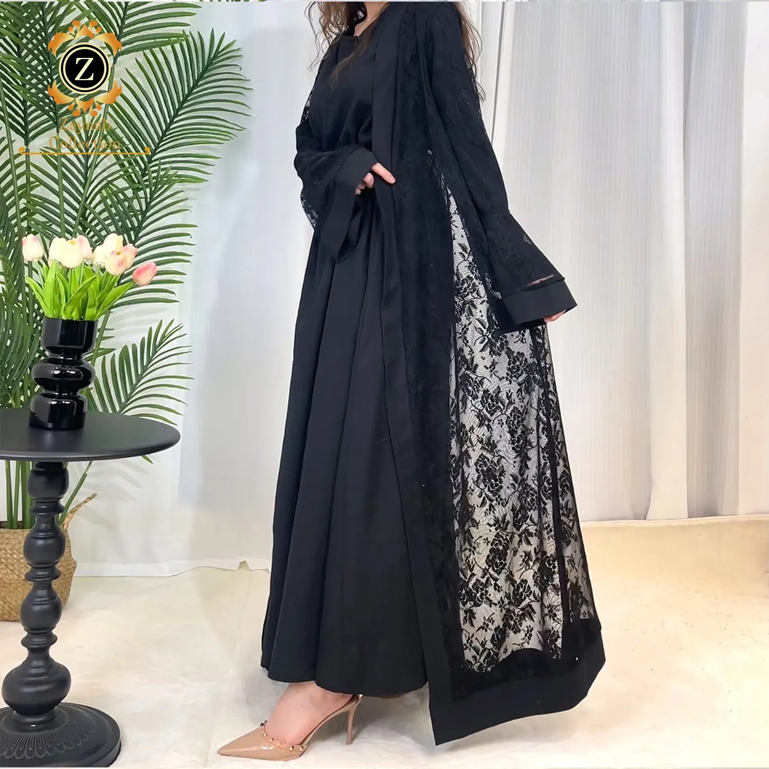 Zaynab Jalabiya Wholesale Latest Design Dubai Donna Musulmana Pleated Abaya Ramadan Luxury Jalabiya Women Muslim Dress Jalabiya