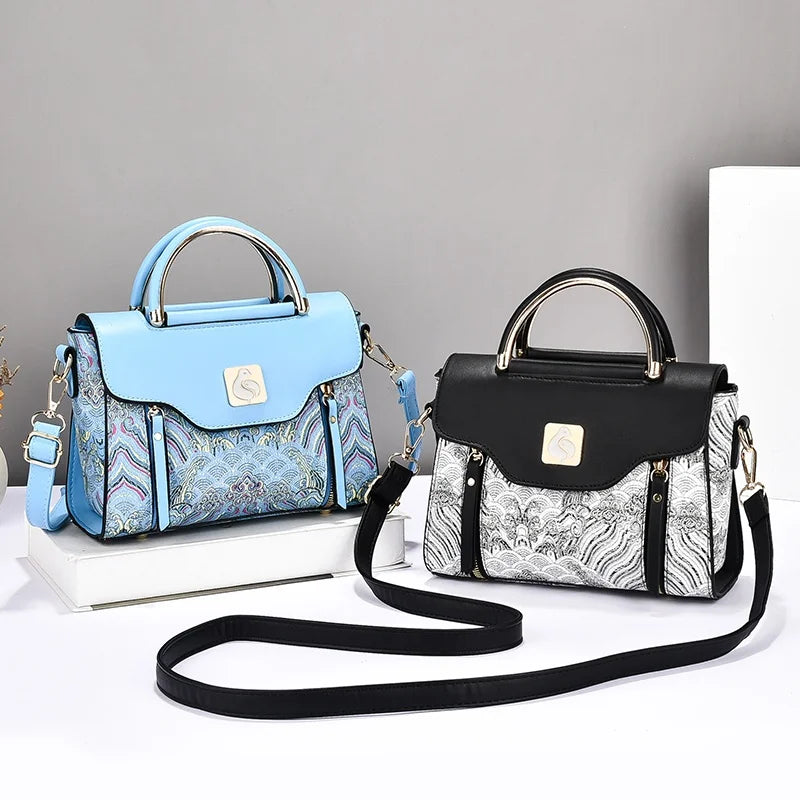 Fashion Women's Daily Work Office Handbag Custom PU Leather Shopping Bag  Ladies Style