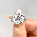 GRA Certified Diamond Moissanite Ring Wholesale  5ct Carat 925 Sterling Silver Trendy Women Wedding Engagement Fine Jewelry