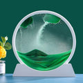 3D Moving Sand Art Frame Glasses Deep Sea Landscape Motion Display Fluid Painting Liquid Glass Craft for Desktop Decorations