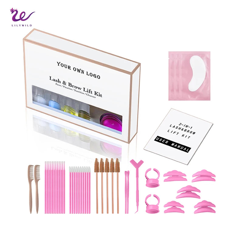 Waterproof Private Label Eyelash Perm Kit Lash Lifting Strong Hold Glue Balm Lifting Professional Vegan Customized Lash Lift Kit