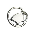 Zinc Alloy Steering Wheel Keychain Creative Car Gift Pendant Simulation Car Steering Wheel Keychain Customizable logo