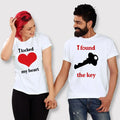 I Locked My Heart I Found the Key Lovers Couple Tshirt Summer Lovers Funny Men Women Casual Tshirt Couple Tops Matching Clothing