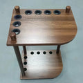 Wood Snooker & Billiard Cue Wall Mount Rack 7 Holes Standing Design to Hold 7 PCS Cues for Club Use