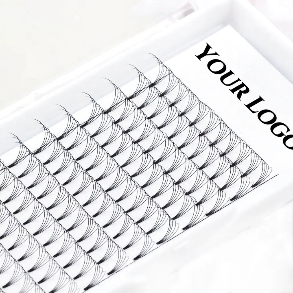 Kingwell 3D 4D 5D 6D 8-16mm Length Private Label Premade Volume Lashes J B D Curl Eyelash Extensions  Pre Made Fans