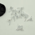 300PCS/bags 2.5cm Clear Plastic Alligator Hair Clips Duckbill Plain Hairpins for DIY Kids Hair Bows