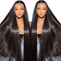 Vietnamese Raw Human Hair 180% Density Straight Lace Frontal Machine Made None Lace Half Wig Transparent HD Lace for Black Women