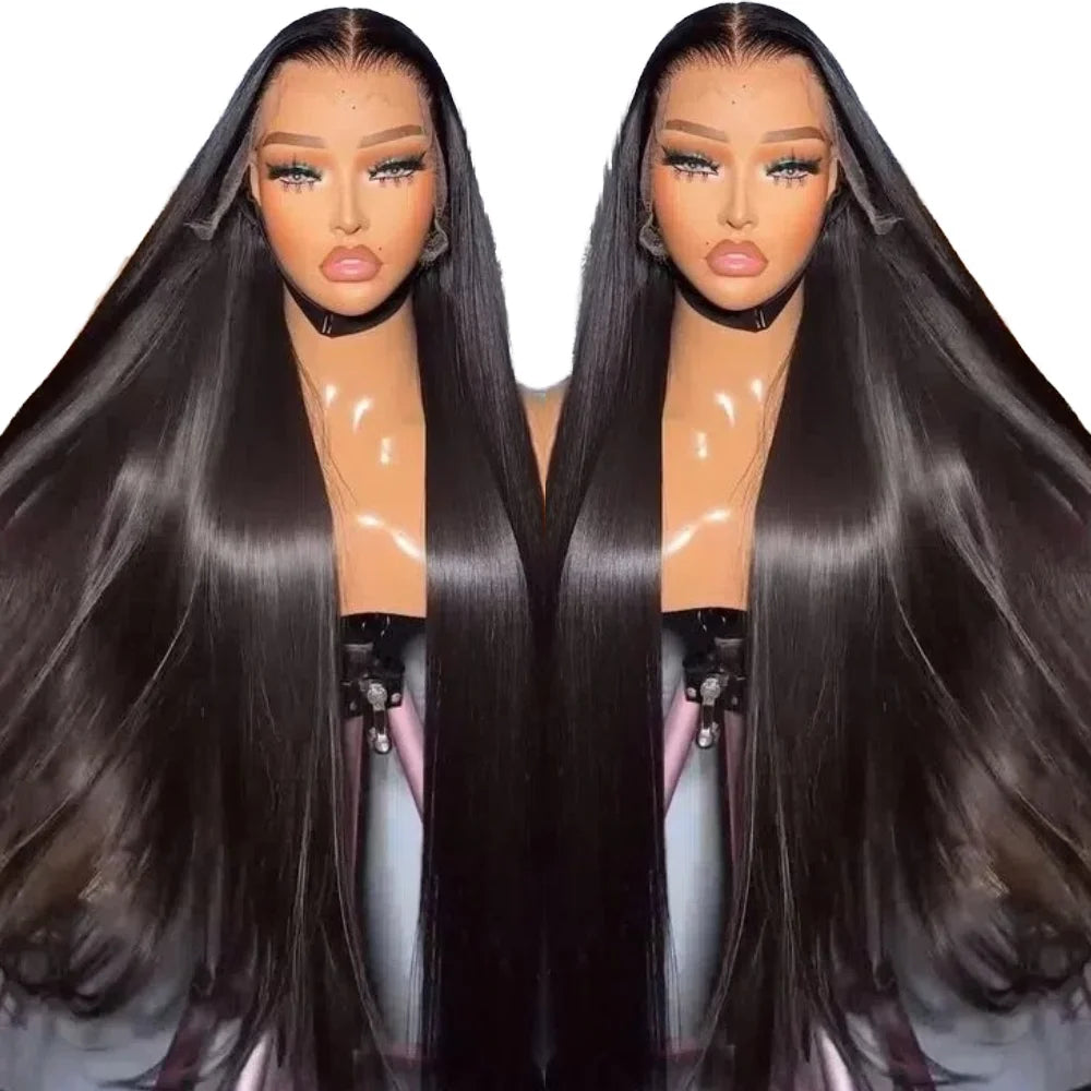 Vietnamese Raw Human Hair 180% Density Straight Lace Frontal Machine Made None Lace Half Wig Transparent HD Lace for Black Women