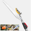 Telextent 13 Feet Durable Fruit Picking Scissors with Aluminum Alloy Extension Pole Sponge Handle Manual Outdoor Gardening Tool