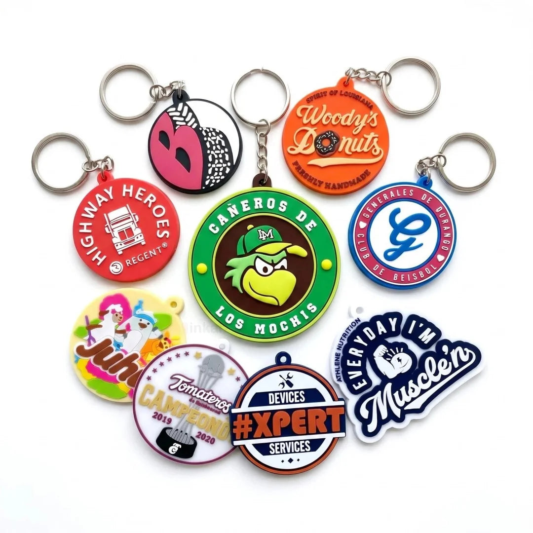 Customized 2D 3D Soft PVC Keychain Cartoon Rubber Key Ring with Custom Logo Promotional & Corporate Souvenir Keychains