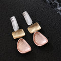 TongLing European Texture Colorful Earrings Jewelry Women Matte Statement Drop Dangle Earrings for Daily Life