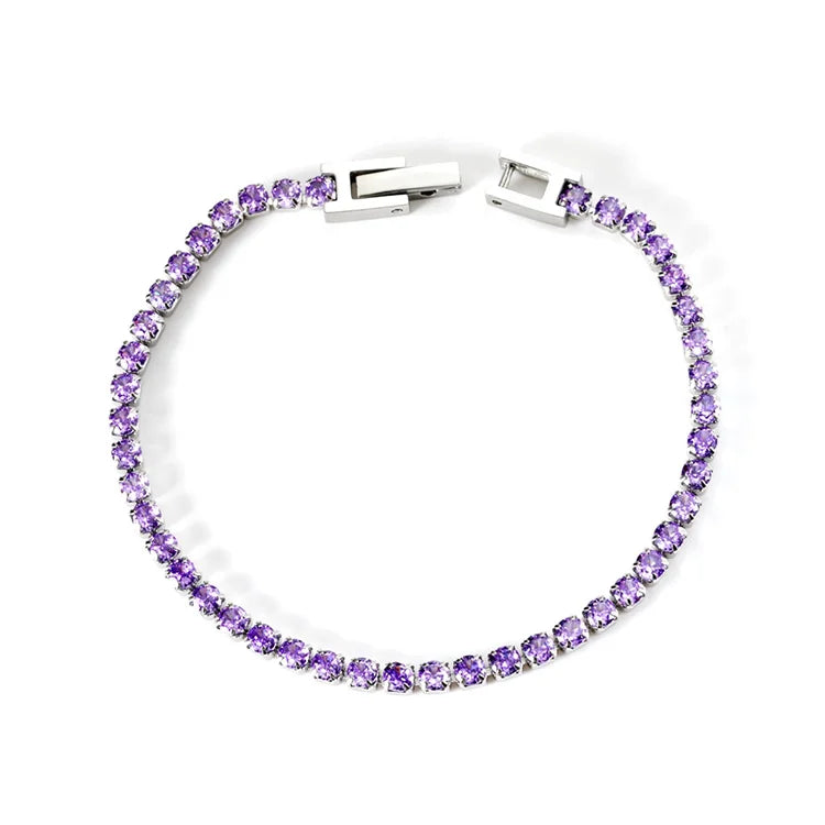 Luxury Zircon Link Chain Jewelry Bracelet Rhinestone Tennis Chain Bracelets