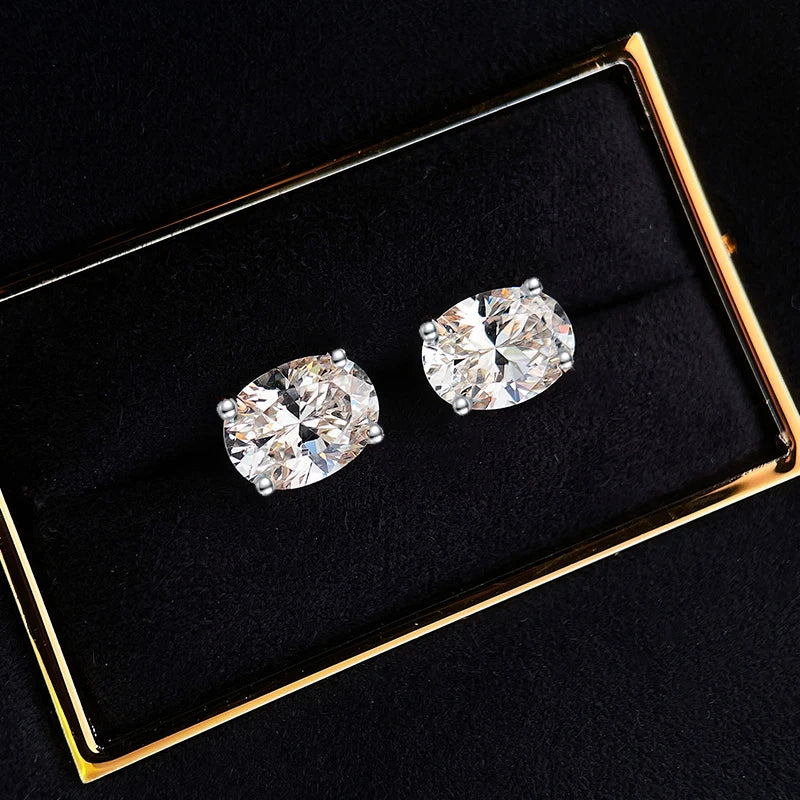 RINNTIN APE58 Platinum or Gold Plated 925 Sterling Silver Fancy Shape Stud Earrings for Women
