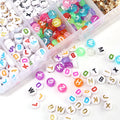 10 Grids Bohemian Handmade Accessories Acrylic Alphabet Beads Letter Polymer Clay Kit