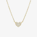 925 Sterling Silver CZ Dainty Heart Romantic Love Gift Women Gold Plated Jewelry Necklace