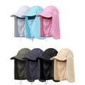 2026 Hot Selling Solid Color Sunscreen Embossed Printing Outdoor Cap Full Face Sunshade Cover Hat with Custom Logo